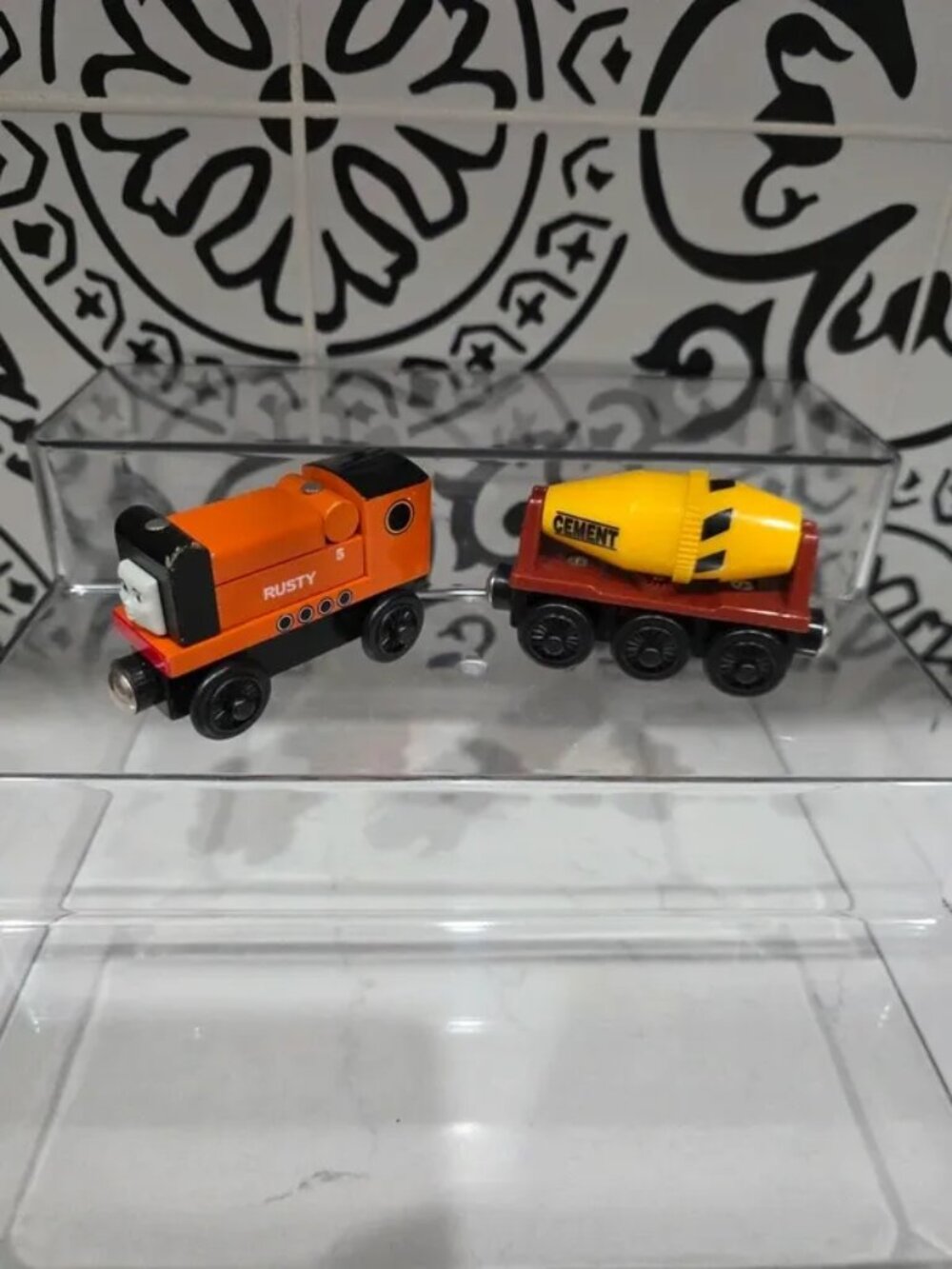 Thomas & Friends Wooden Rusty with Cement Mixer Train Cars